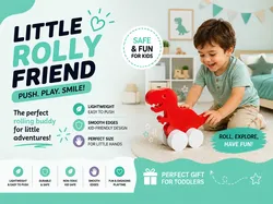 Dino T-REX ruedas funcionales juguete infantil - Modelo de impresión 3D gratuito