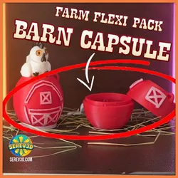 Farm Flexi Pack Part 1 - Barn Capsule Flexi Figures, Keychain, No Supports 3D Print STL/3MF