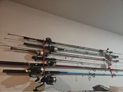Fast Fishing Rod Holder Print how many you need.  2x dry wall screws.