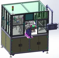 Fiber optic wrapping film packaging machine SolidWorks 3D