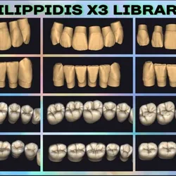 Filippidis X3 Natural Shape Design Library Teeth Collection FULL SET- EXOCAD