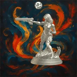 Lara Croft Action Stone Statue – SoliDRawinGs SG2817