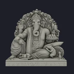 Lord Ganesha – Seated prosperity statue for shelf & altar