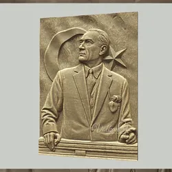 Mustafa Kemal Ataturk Bas Relief