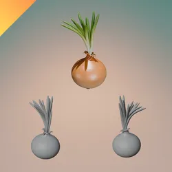 Realistic Onion Vegetable Model – STL and GLB Files for 3D Printing and Digital Use