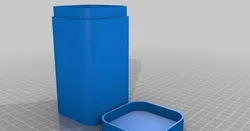 Rounded rectangular containers with lid