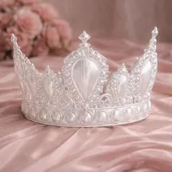 Royal Baroque Crown 3D Print — Silk White Optimized
