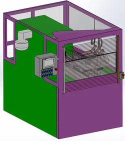 Sawing machine automated cutting SolidWorks 3D