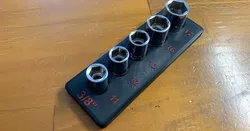 Short 3/8in Metric Socket Tray