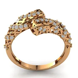 Women Rings Modern Filigree Double Head Rings Jewelry Women Ring STL 3DM PrintReady