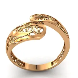Women Rings Modern Filigree Double Head Rings Jewelry Women Ring STL 3DM PrintReady