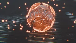 Abstract Object with Glow Particles Animation