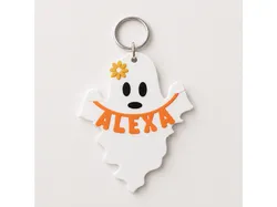 Alexa's ghost shaped name tag
