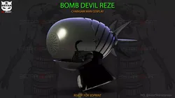Bomb Devil Reze Helmet - Chainsawman Cosplay