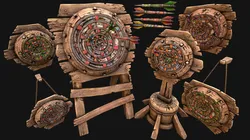 Darts and Dart Board Shooting Range Target Set