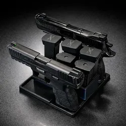 double pistol storage and range tray