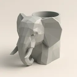 Elephant Bust Pen Holder