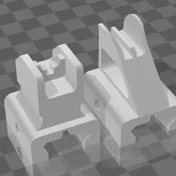 Front and rear rail sights for airsoft