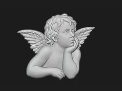 Guardian Angel Pendant Relief STL