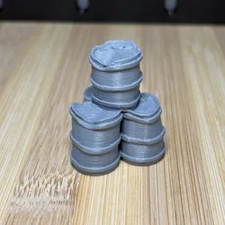 Industrial Sci-Fi Damaged Stacked Barrel Scatter Terrain