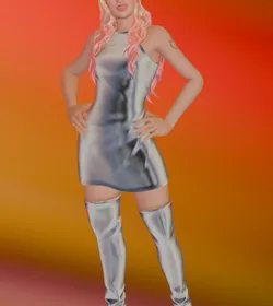 Karol G Platinum Dress Pose 3D Model STL | Chick Pose, Latin Music Diva Figure Collectible