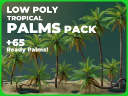 Low Poly Tropical Palms