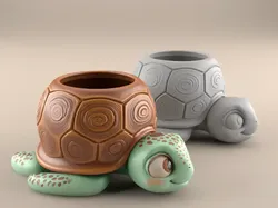 Maceta de tortuga linda, recipiente para dulces, portavelas - Modelo de impresión 3D gratuito