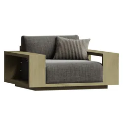 Mallorca Wood Outdoor Lounge Chair