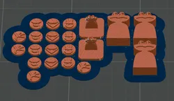 Meeples and tokens for the "Weekly Croak"