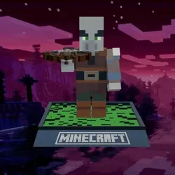 Minecraft Pillager (pillager) monument / figure (with base). 🏹