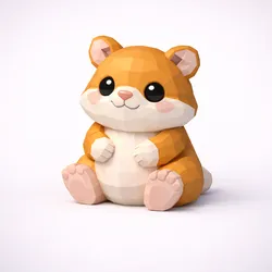 Polygonal baby hamster