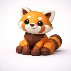 Polygonal Baby Red Panda