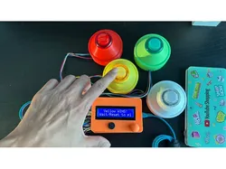 Raspberry Pi Pico Game Night Buzzer - Case (16×2 LCD + Button + Buzzer) + Arcade Button Holders
