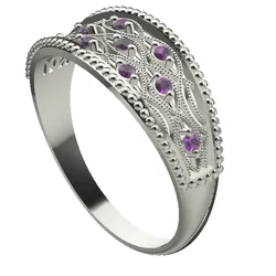 ✨Royal Vine Infinity Band Ring – Luxury Diamond Jewelry 3D Model