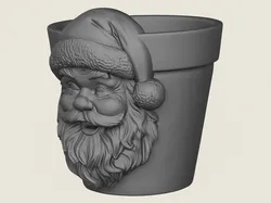 Santa Claus Face Planter 3D Print Model in Decor 616278