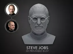 Steve Jobs 3D Printable Bust