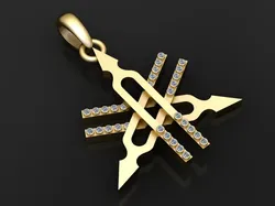 Sun face pendant