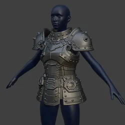 Titan Female Armor and Pauldrons