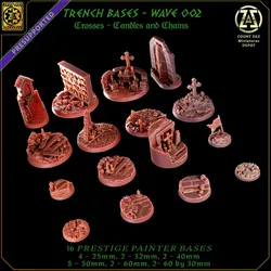 Trench Bases - Wave II - 16 Prestige Hero Bases - PRESUPPORTED