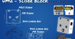 UM2 Cross Slider Block for 8mm linear rods