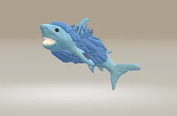 Whimsical Shark 3D Printable Model 3D Print Model in Toys 617119