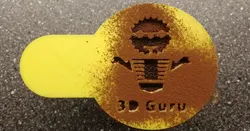 3D Guru logo Coffee Decoration Template / logo do kávy / kafe