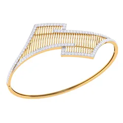 3D Printable Jewelry design of Bangle with diamonds