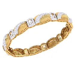 3D Printable Jewelry design of Bangle with diamonds