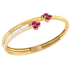3D Printable Jewelry design of Bangle with diamonds