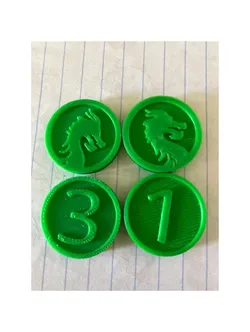 Catan Dragon Tokens