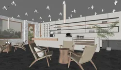 Catering and Coffee Shop SU ModelMaterial Texture