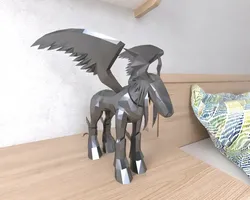Characters & Creatures STL Descărcare - Pegasusmon Lowpoly Low poly - RandomThings
