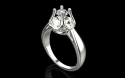 Engagement ring model 865 3D Print Model in Rings 597752