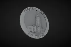 Freedom Tower Coin 3D Print Model in Coins and Badges 598805